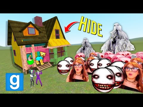 HORRIFYING NEXTBOTS VS HOUSES! (Garry's Mod Sandbox)