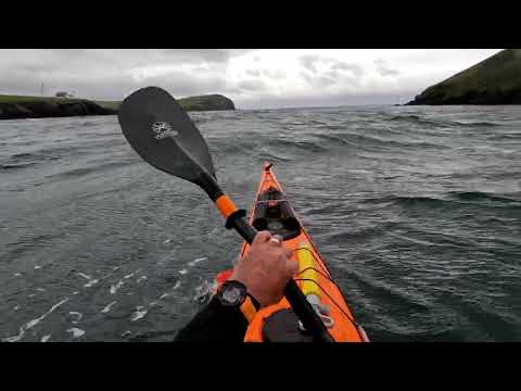 Kayaking fun in a windy Dingle Harbour, Country Kerry, Ireland