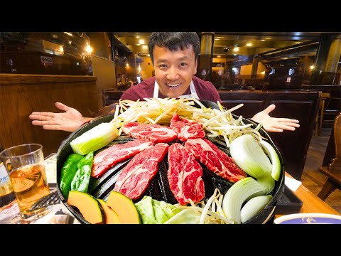 🔥The LEGENDARY Genghis Khan ALL YOU CAN EAT Mongolian BBQ in Sapporo Japan🍖