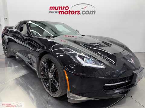 2015 Chevrolet Corvette 2dr Stingray Z51 Cpe w/3LT in Black for sale at Munro Motors in Brantford, ON