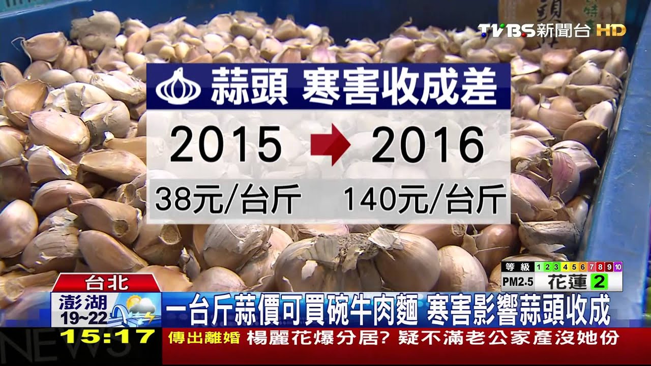 好貴！蒜價一台斤飆破120元　創十年來新高