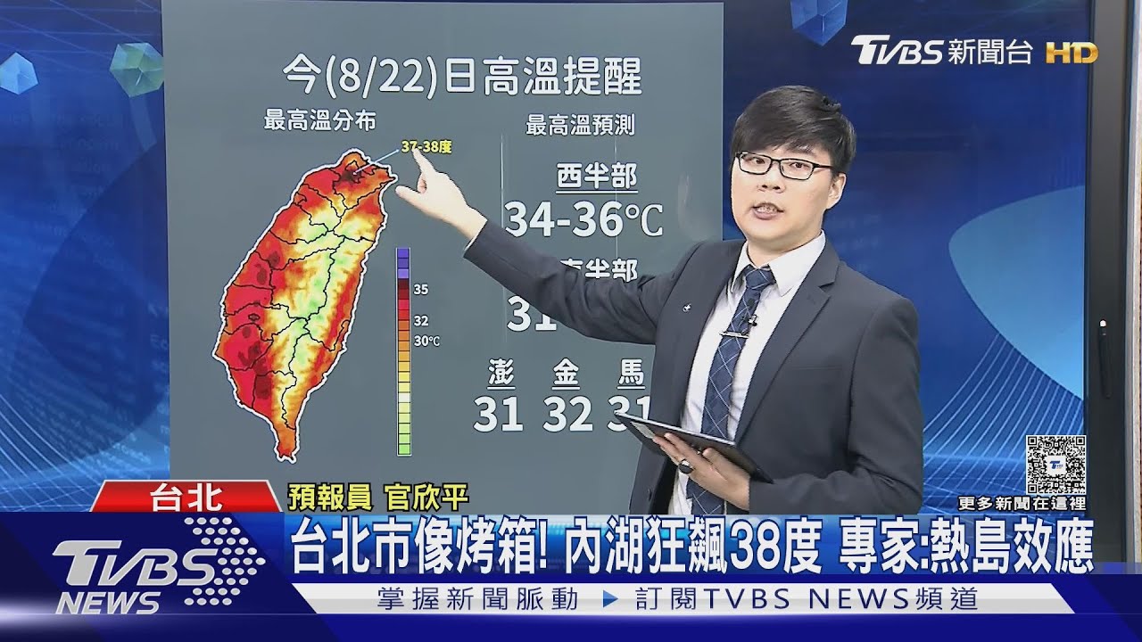 台北市像烤箱! 內湖狂飆38度 專家:熱島效應