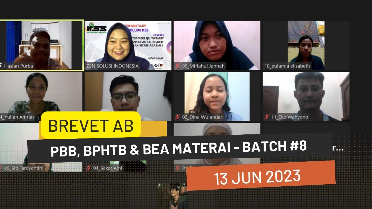 Brevet Pajak Batch 8 - Materi PBB , BPHTB dan Bea Materai