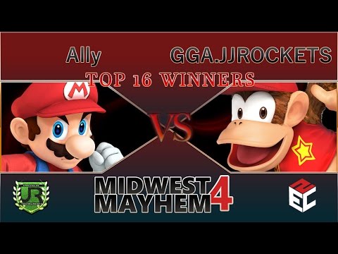 Midwest Mayhem 4  TOP 16 WINNERS - Ally (Mario) vs GGA.JJROCKETS (Diddy Kong)