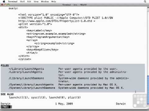 Mac 10.6 OS X Tutorial - Daemons and Agents