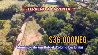 Terreno en Venta en San Rafael, Chalatenango, EL SALVADOR, $36 mil neg.