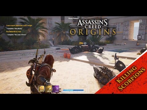 Assassin's Creed Origins - Killing Scorpions easily.