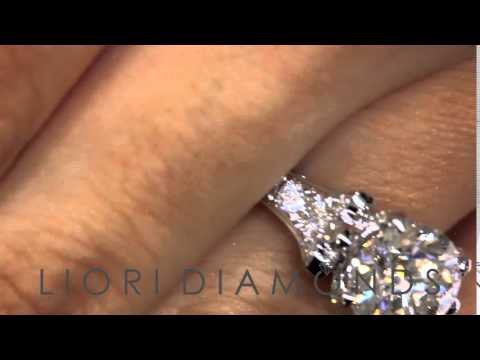 ER-1241 - 5.23 Carat H-SI2 Natural Round Diamond Engagement Ring 14k Gold Vintage Style