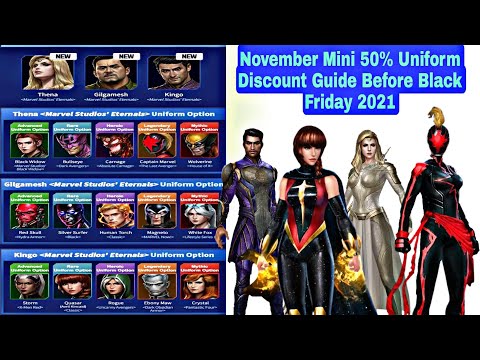 November Mini 50% Uniform Discount Guide Before Black Friday 2021 - Marvel Future Fight