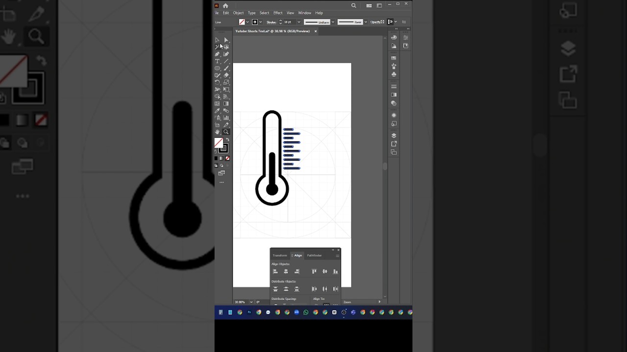 Temperature flat vector icon #trending #icondesign #tutorial #shorts