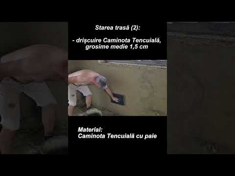 Video - drișcuire Tencuială cu paie, starea trasă