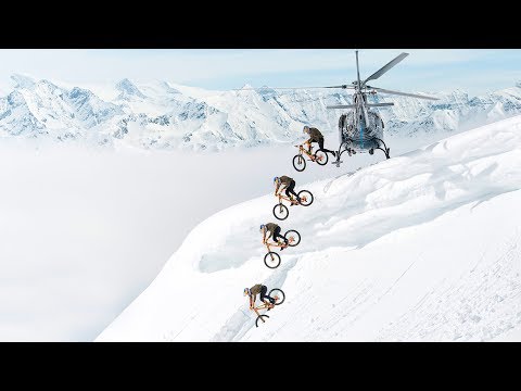 צפו ברוכב אופני פעלולים בסרטון מרהיב באתר סקי