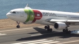 preview picture of video 'Busy Morning at Madeira Airport || B757 A321 A330'