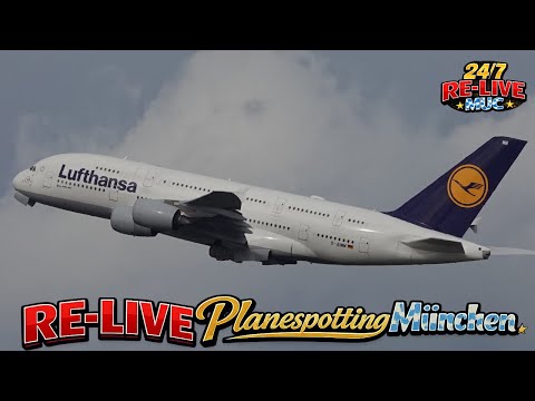 ✈️ RE-LIVE Planespotting Munich Airport MUC | Heavy Landings & Takeoffs | A380, A350, B777 Close-Ups