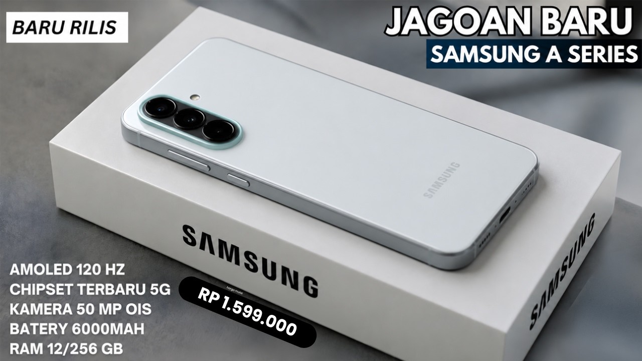 6000mAh, RAM 12/256 GB‼️HP SAMSUNG GALAXY A SERIES TERBARU MEI 2026