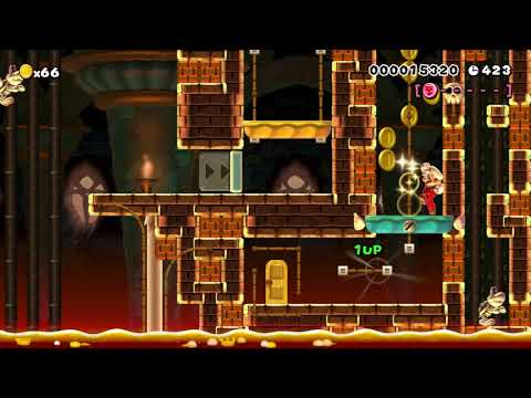 Skeleton Citadel ⚡️ by Logan ⚡️ SUPER MARIO MAKER Raw GAMEPLAY