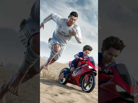 Ronaldo stole Messi's son's motor. See what happened next #cristianoronaldo #messi #football
