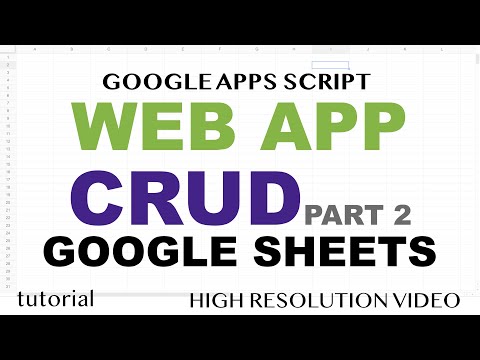Web App Google Sheets CRUD Part 1 Load Views