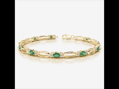 AGnSons YGold D Emerald Bracelet 1053