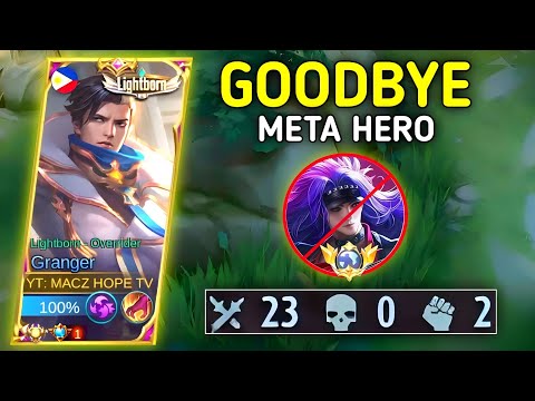 23KILLS!! GRANGER NEW META DESTROYER BUILD TO COUNTER META HEROES IN THIS PATCH (MUST TRY🔥)