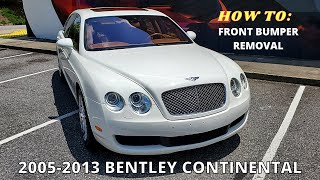 How To Remove The Front Bumper On A 2005 - 2013 Bentley Continental