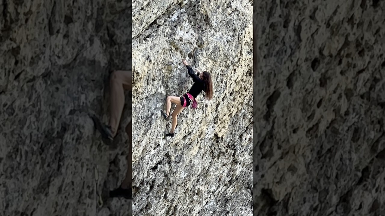 Brave women mountain climbing..