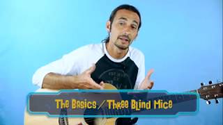 Guitar Lessons for Kids - Beginner Basics and Three Blind Mice