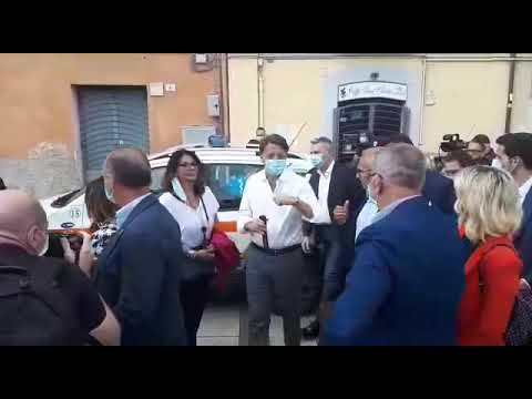 L'arrivo di Matteo Renzi a Teramo