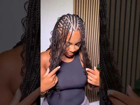 Bohemian flip over Fulani braids. #flipoverfulanibraids #bohoflipoverfulanibraids