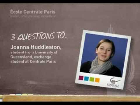 3 questions à Joanna (université du Queensland) en échange académique à Centrale Paris