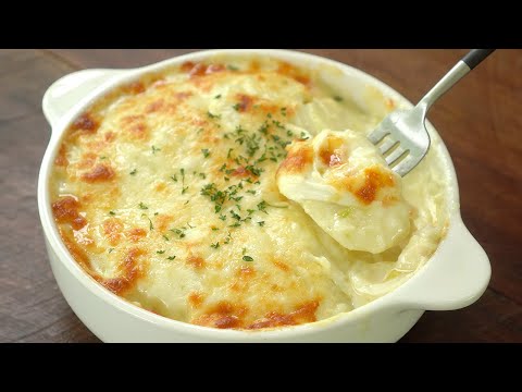 Creamy Garlic Onion Potato Gratin