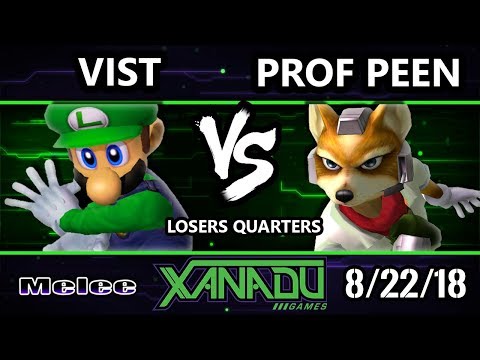 S@X 264 SSBM -  Vist (Luigi) Vs.  Professor Peen (Fox) Smash Melee Losers Quarters