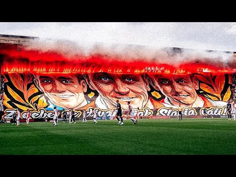 Artistic Choreo from Tribuna Sever Slavia Prague at home against Slovácko 👌🇨🇿