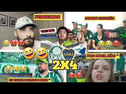 REAÇÕES dos PALMEIRENSES FURIOSOS COM a ELIMINAÇÃO pro BOCA -PALMEIRAS 2X4 BOCA JUNIORS LIBERTADORES