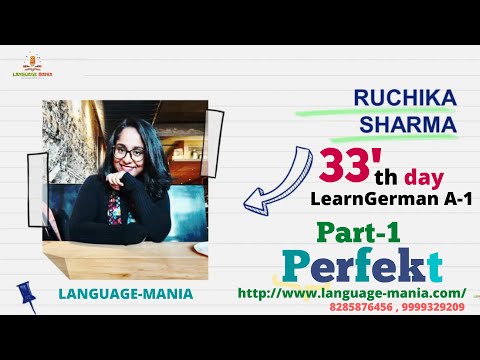 33'th_Day || Perfekt  Part -1 || LearnGerman A - 1 || Languagemania || GermanBeginners​​​​​​​​