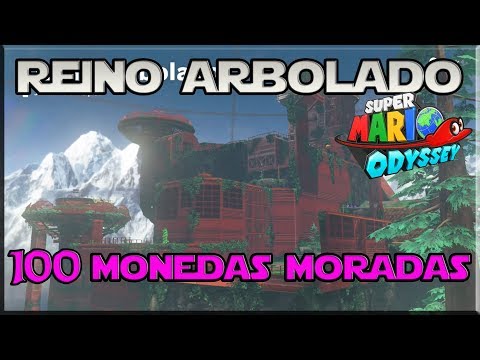 Super Mario Odyssey - Guia 100% - 100 Monedas Moradas - Reino Arbolado - Español