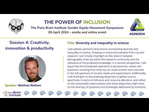 Mathias Nielsen, University of Copenhagen:  La diversité et l'inégalité dans la science