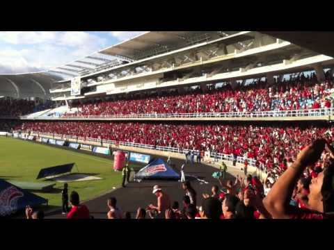 "Hay que saltar - Todo el Pascual salta- L.H.D.L.C - BRS - América vs Bogotá FC" Barra: Baron Rojo Sur • Club: América de Cáli • País: Colombia