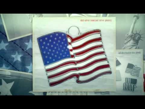 USA American flag charm pendants