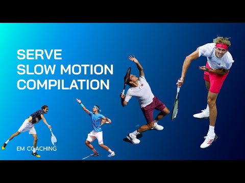 Slow Motion Tennis Serve Compilation | Tennis Serve Technique