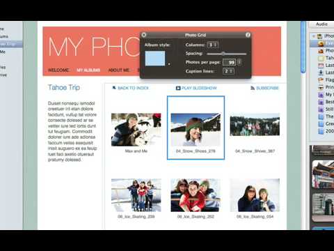 002 Apple iLife iWeb 09 Use a photo album
