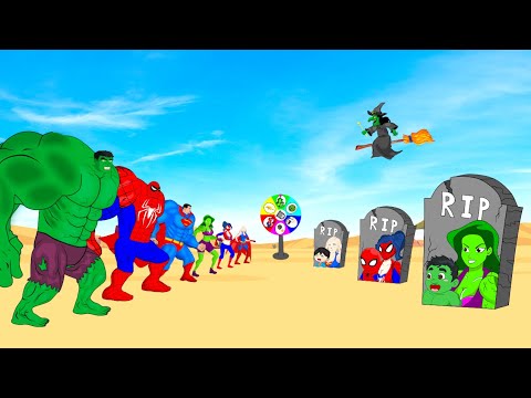 Rescue SUPERHEROES SHE HULK Family & SPIDER GIRL, SUPER GIRL: Returning from the Dead SECRET - FUNNY