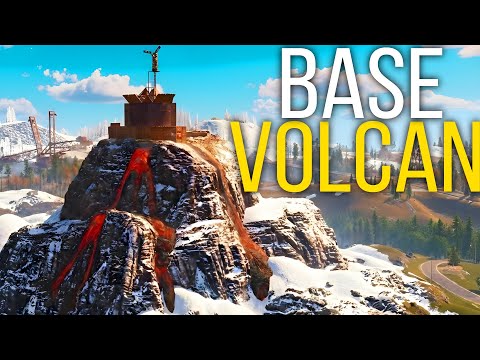 Hice la BASE en un VOLCAN en mi MAPA CUSTOM - RUST Película 🌋🎥