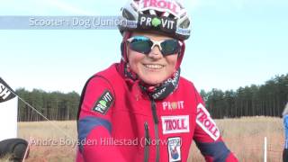 Canicross and Scootering at The IFSS European Dryland Championships, November 2016,  England.