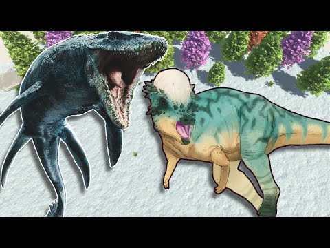 Mosasaurus vs Pachycephalosaurus - Animal Revolt Battle Simulator | ARBS COMPANY