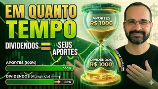 ⏳Em Quanto Tempo Seus Dividendos Ficam Iguais ao seus Aportes Mensais?
