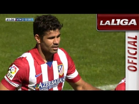 Gol de Diego Costa (2-0) en el Atlético de Madrid - Celta de Vigo - HD