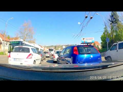 Time lapse 36x: Driving Brno: Brno afternoon rush hour (Czech Republic)
