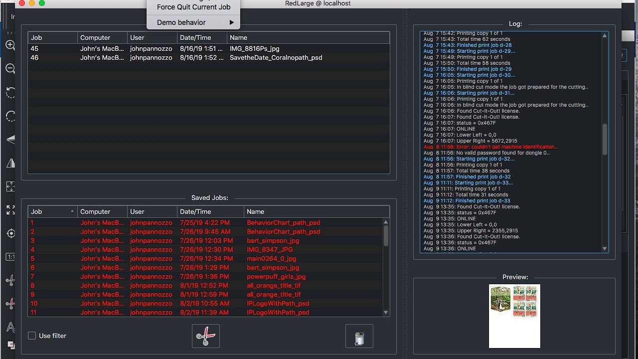 Queue and job management system