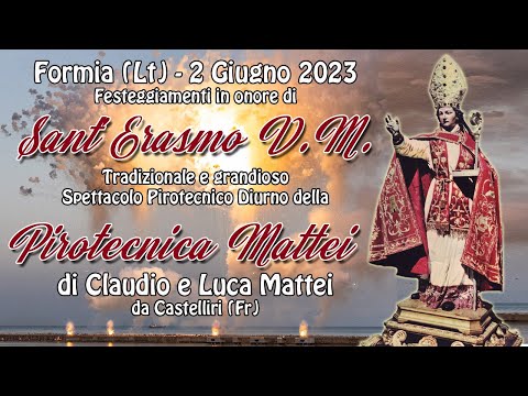 4K - FORMIA (LT) - Sant'Erasmo V.M. 2023 - Pirotecnica MATTEI (Daylight show)